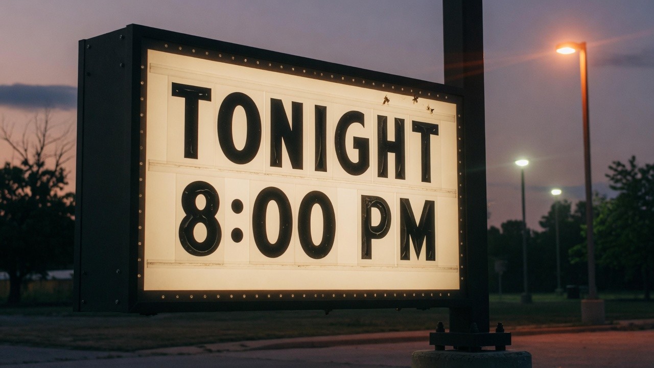 Shift the showtime on the marquee — original image