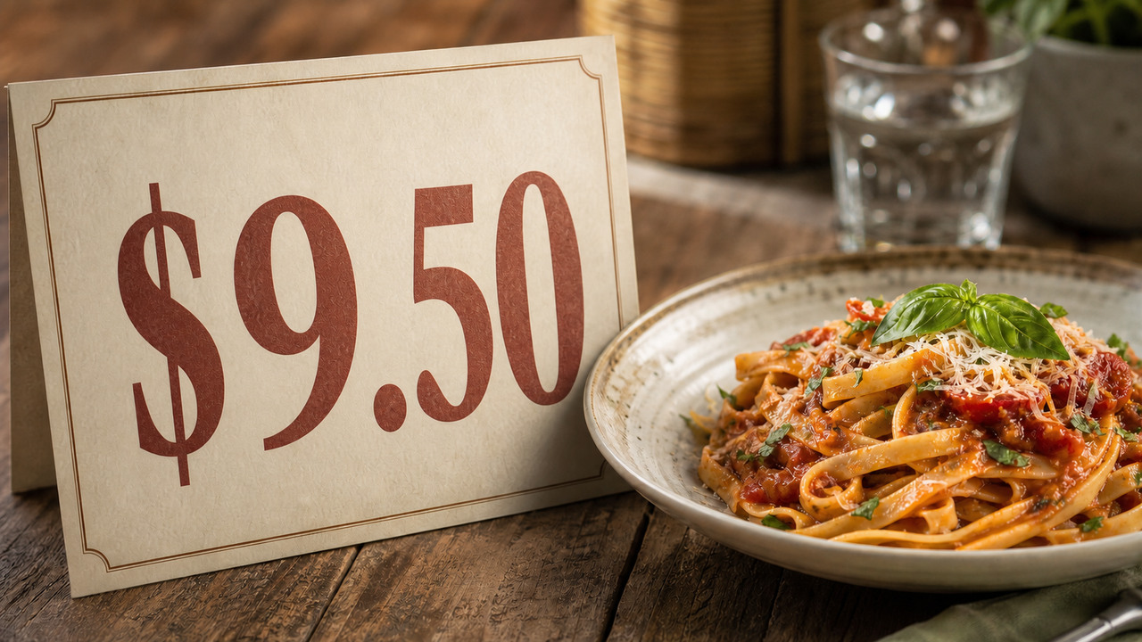 Menu, tag, or in-store sign update — edited with ReWords AI