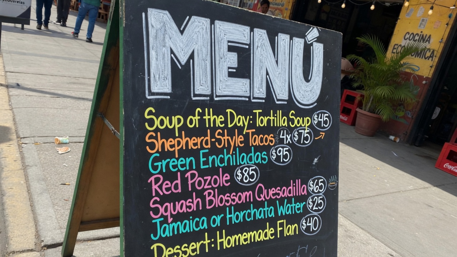 Restaurant menus & handwritten chalkboards β edited with ReWords AI