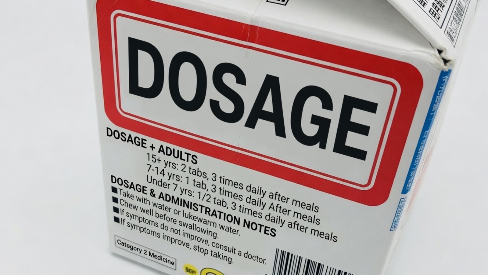 Foreign medicine boxes & dosage leaflets β edited with ReWords AI